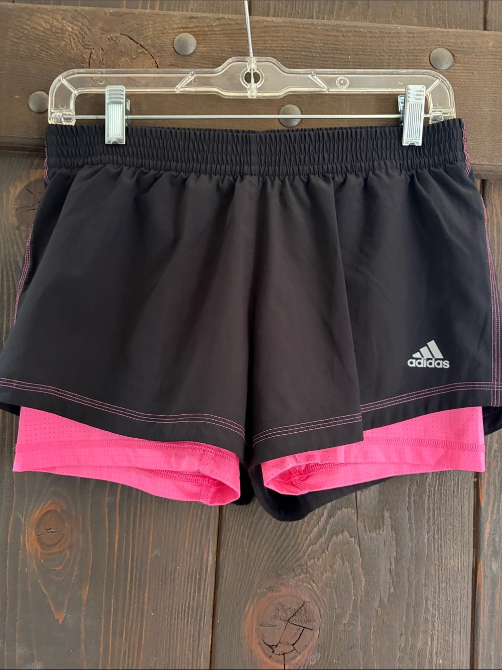 adidas Black with Pink Liner Women's Athletic Shorts